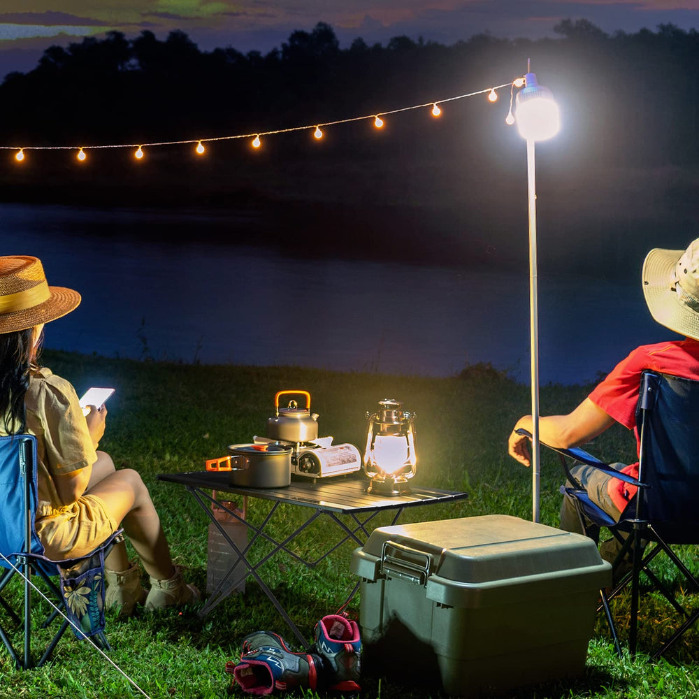 Audoyon foldable camping side table supports up to 55 pounds.
