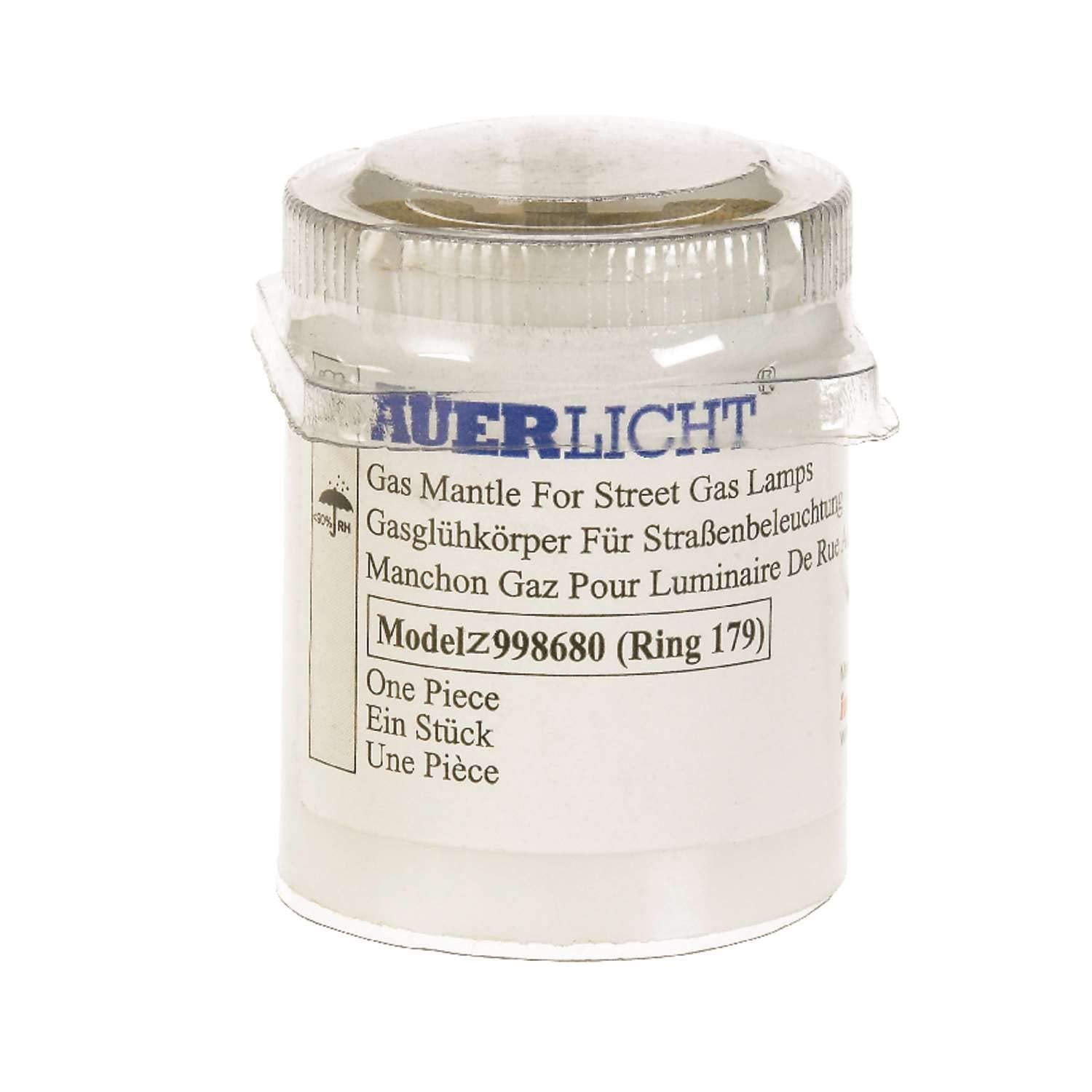 AUERLICHT preformed mantle for Ring 179B outdoor gas lights for easy ignition and steady flame.
