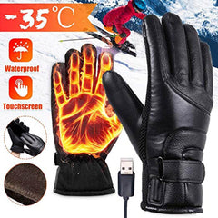 Aufmer heated gloves showing waterproof palm texture for reliable grip.