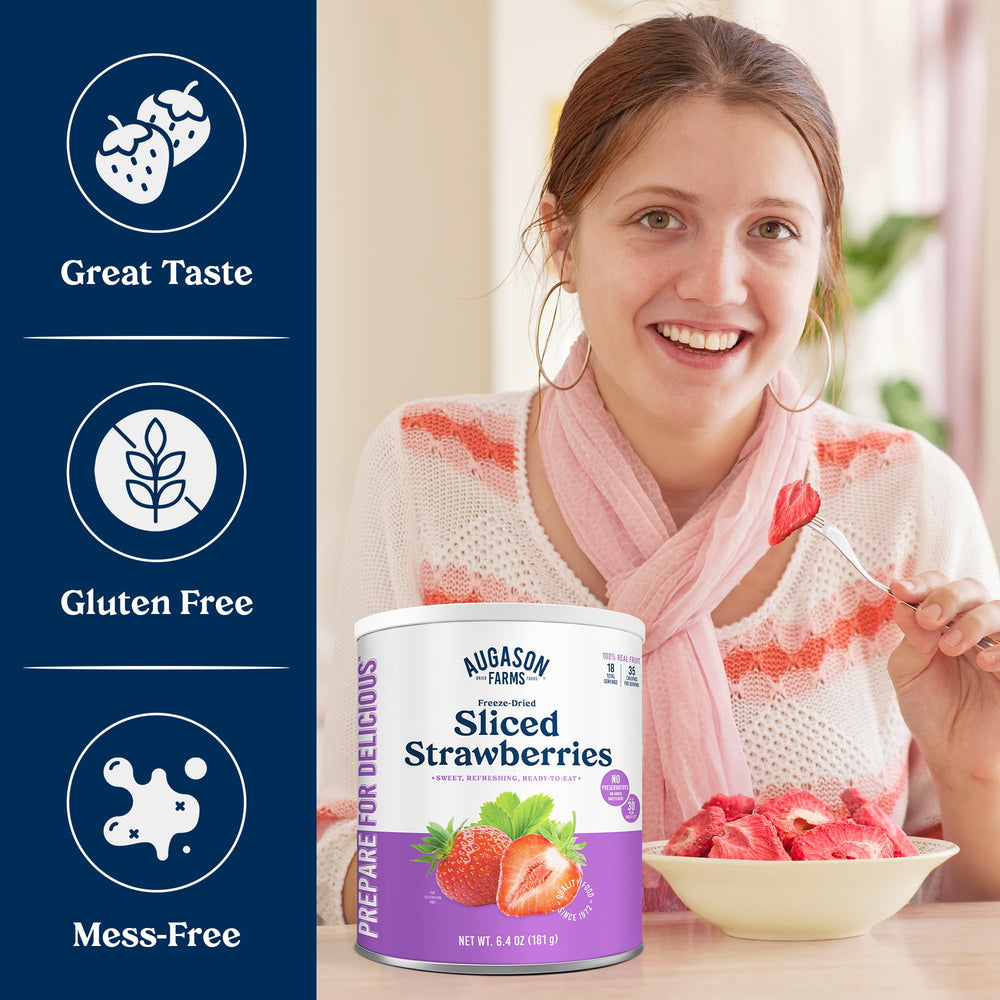 Augason Farms strawberries cereal-topping adds natural sweetness to breakfast