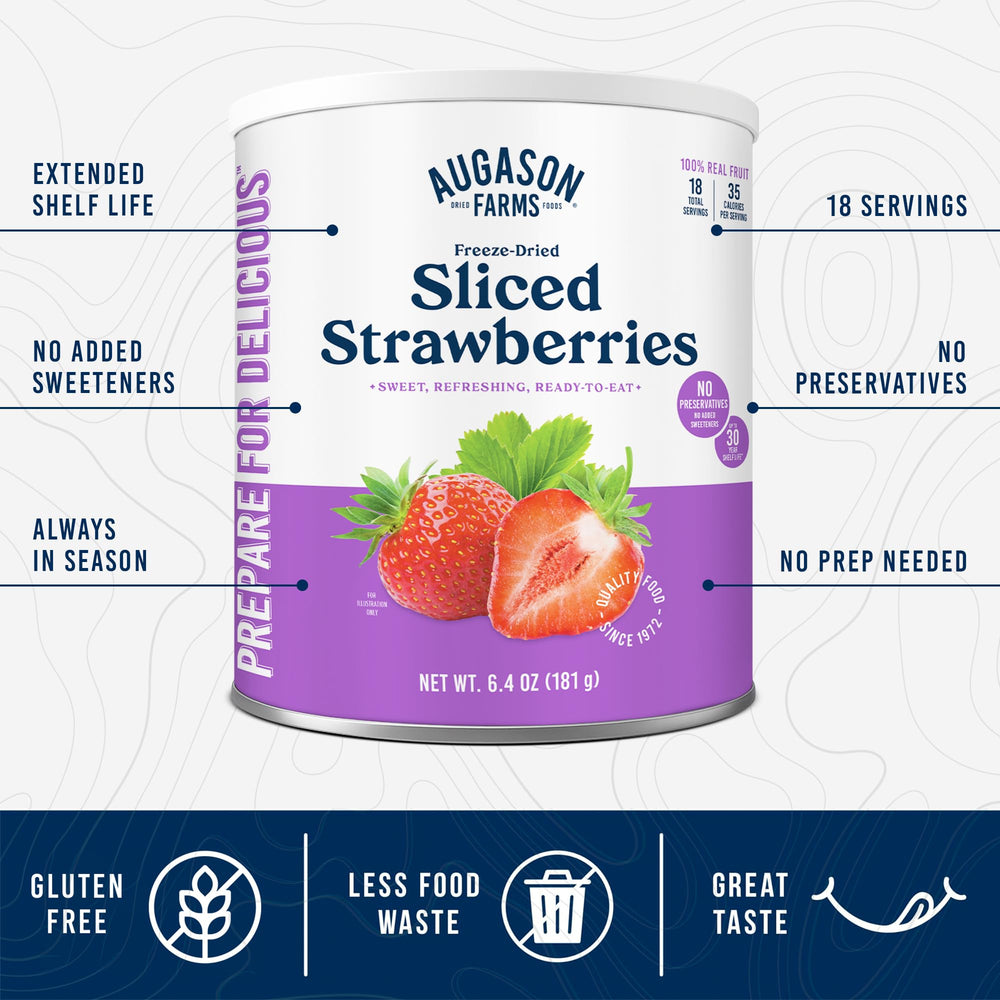 Augason Farms reconstituted-strawberries for shortcake texture and flavor