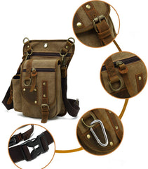 AUGU Drop Leg Bag with adjustable waist and leg straps for hands-free mobility.