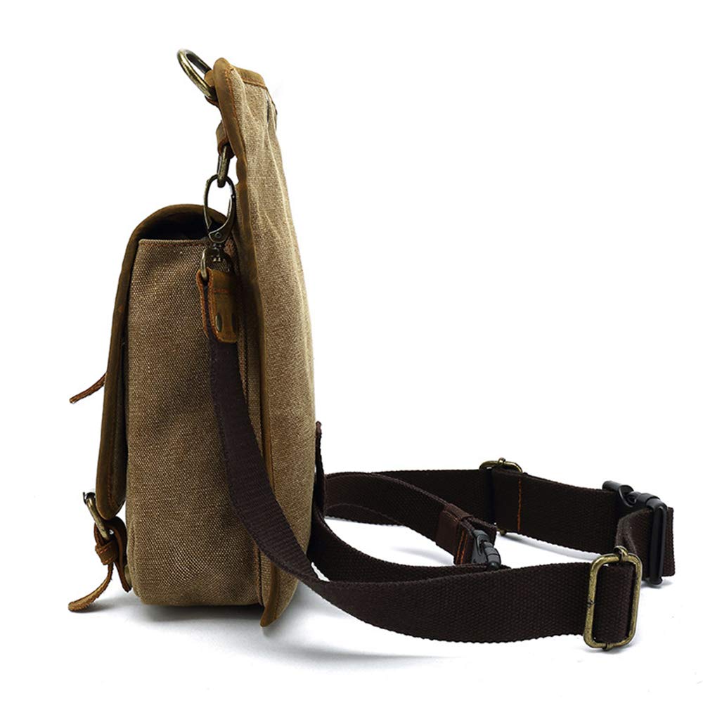 AUGU Canvas Drop Leg Bag compact design fits under layers for travel.