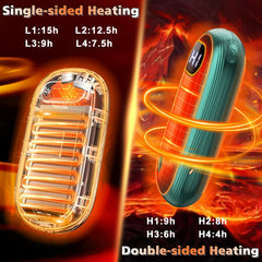 AUIIAH hand warmers LED display showing remaining power and heat level