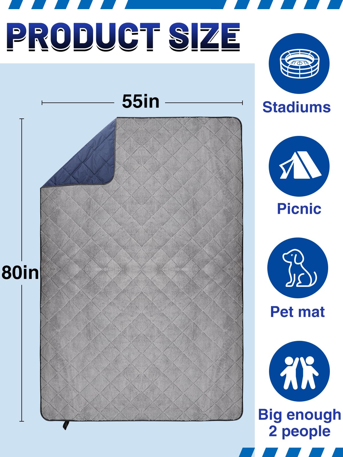 Aulock stadium blanket windproof design keeps you comfortable during windy games