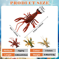 AuMoHall 9.8cm shrimp lure with realistic swimming action for versatile fishing.