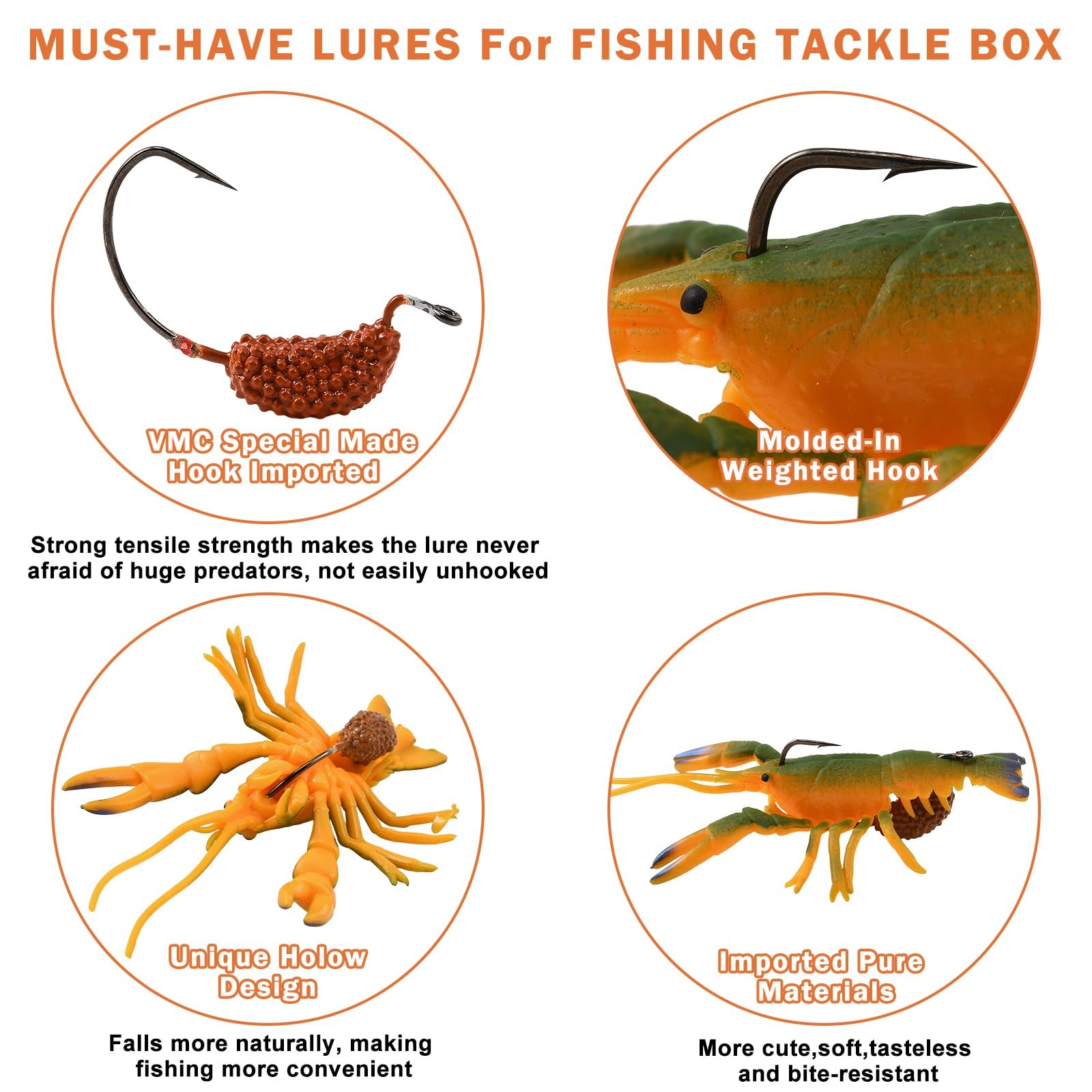 AuMoHall hollow-design lure promotes natural drift and enticing bites.