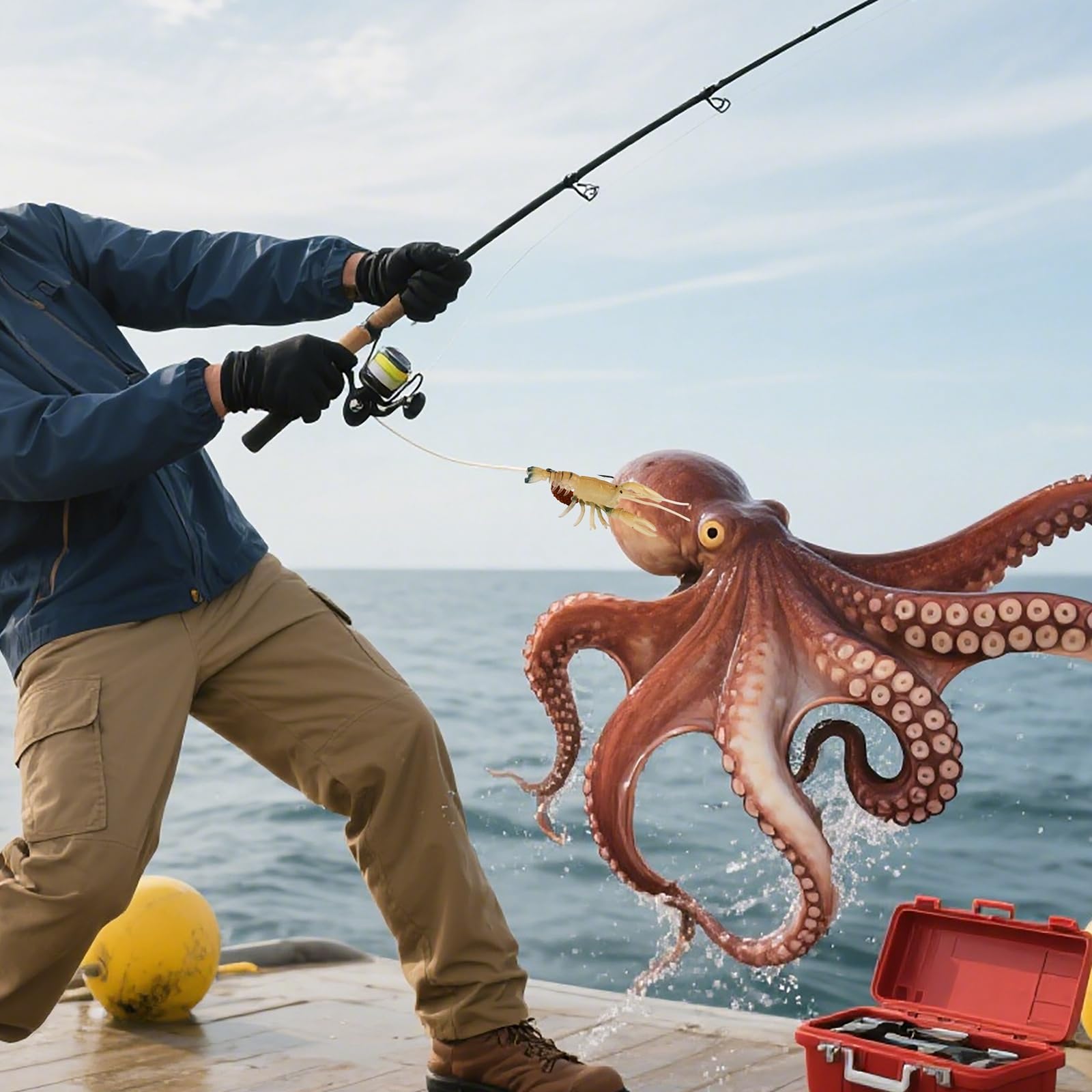 AuMoHall integrated weighted hook enables precise casting and secure hookups.