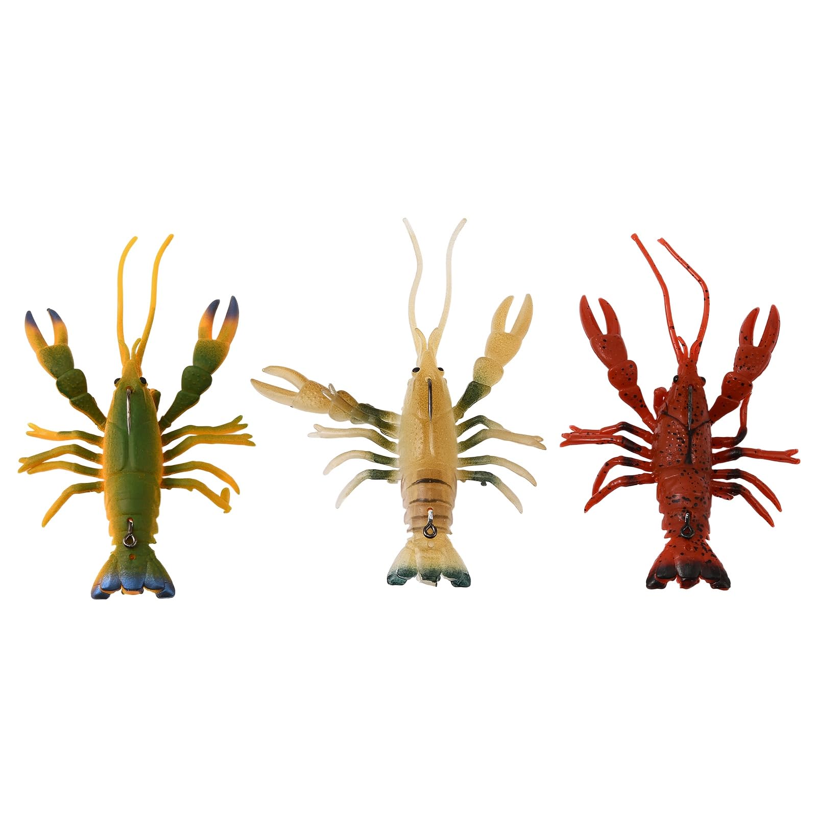 AuMoHall mixed-color soft lures ideal for walleye and panfish in varied conditions.