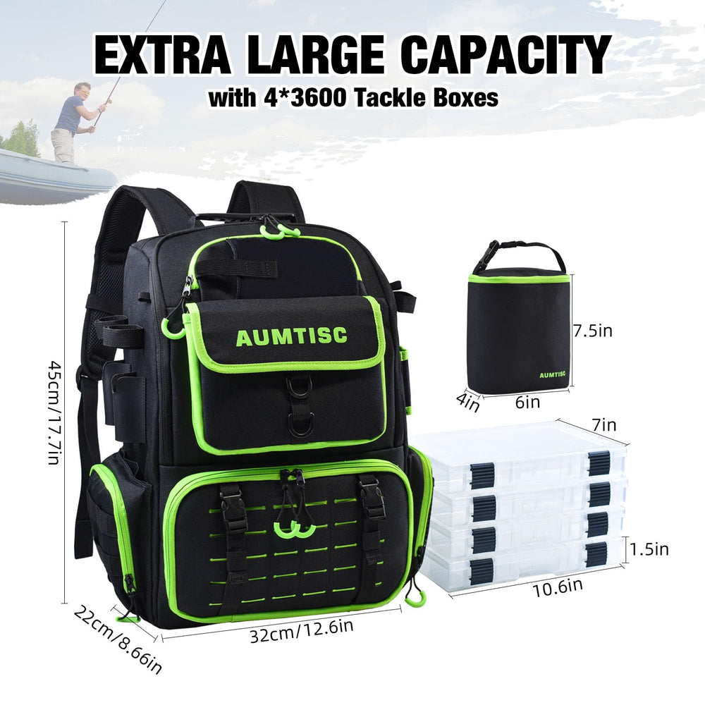 AUMTISC gear bag with multiple pockets for quick access and organization.