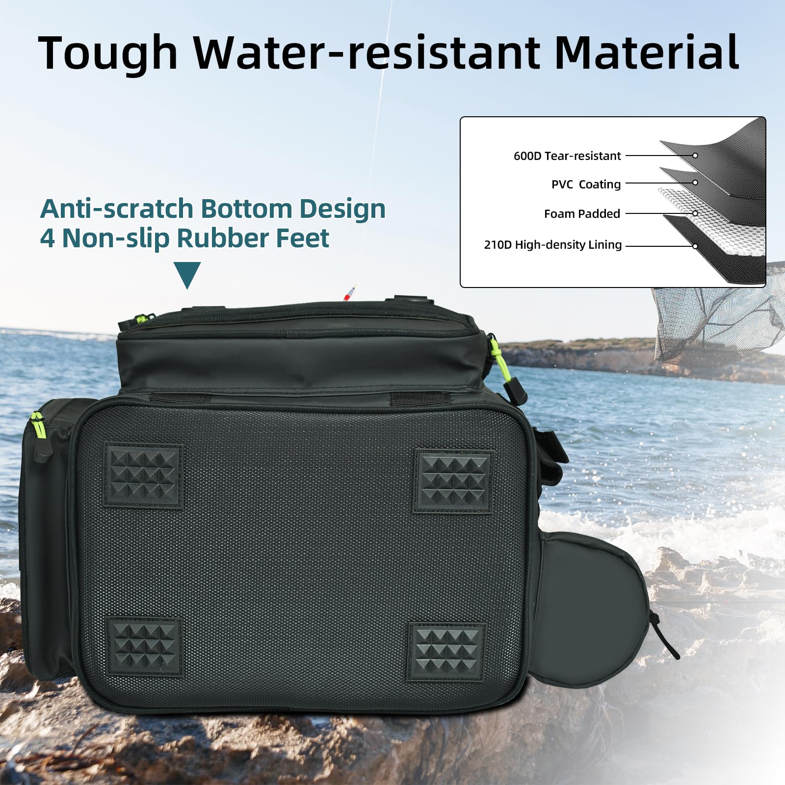 AUMTISC padded handle and removable strap for comfortable all-day carry.
