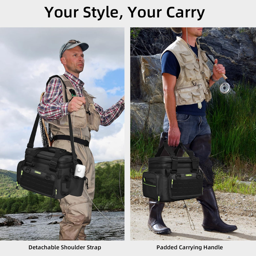 AUMTISC side pocket for lures or tools during saltwater or freshwater trips.