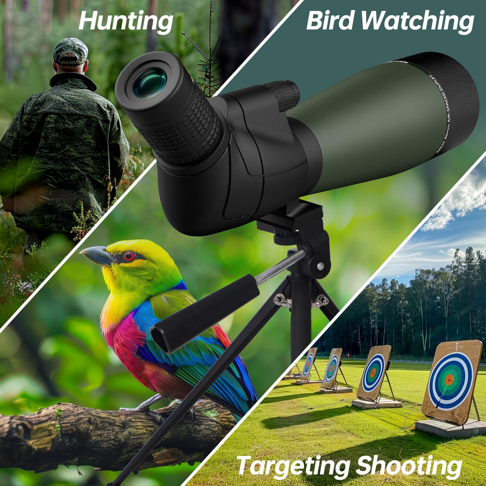 Aurosports spotting scope rubber armour provides non slip grip in challenging conditions