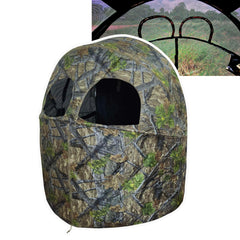 AUSCAMOTEK 2-Person See-Through Blind front view for enhanced concealment and partner hunting