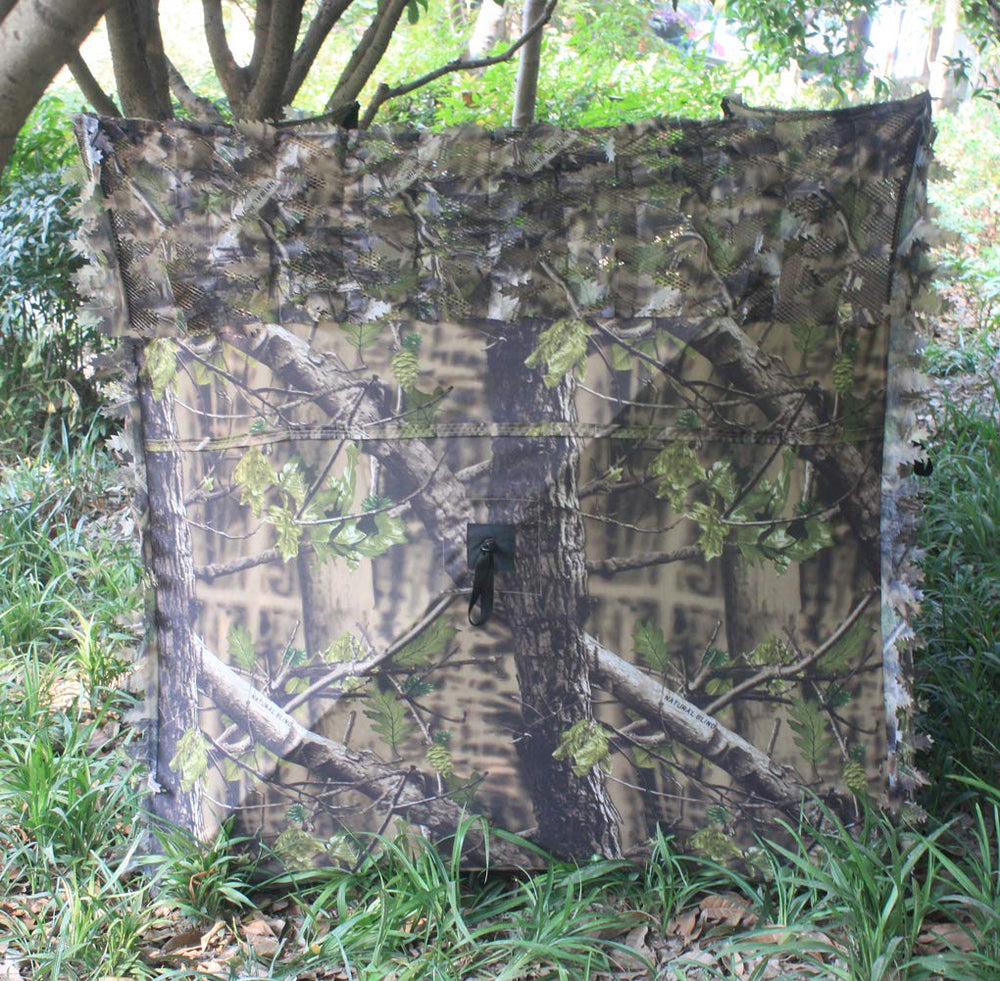 AUSCAMOTEK 300D camo netting with see-through mesh for realistic concealment.