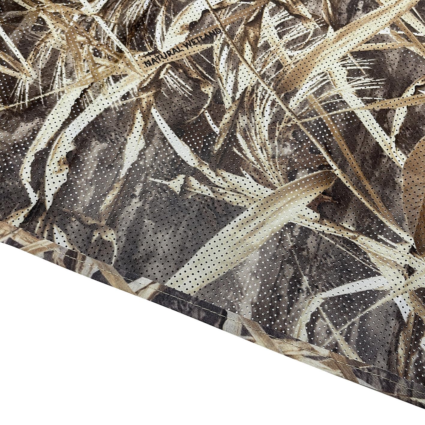 AUSCAMOTEK backyard privacy screen camouflage blends with trees and leaves