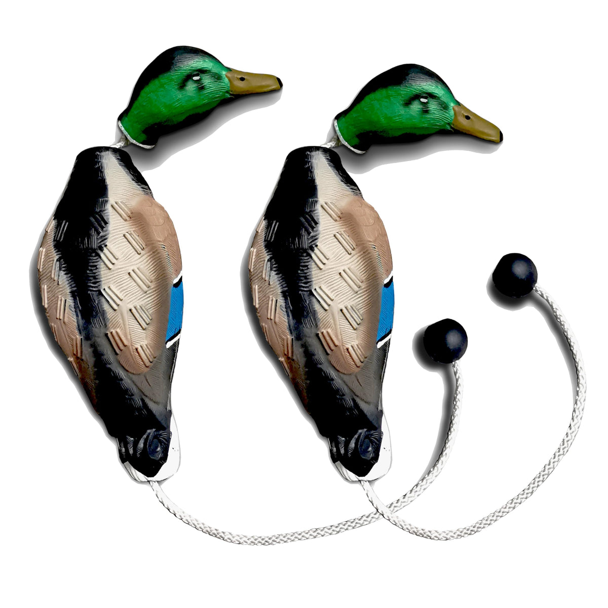 AUSCAMOTEK Duck Dummy Bumper left view, durable retriever training aid for longer retrieves.