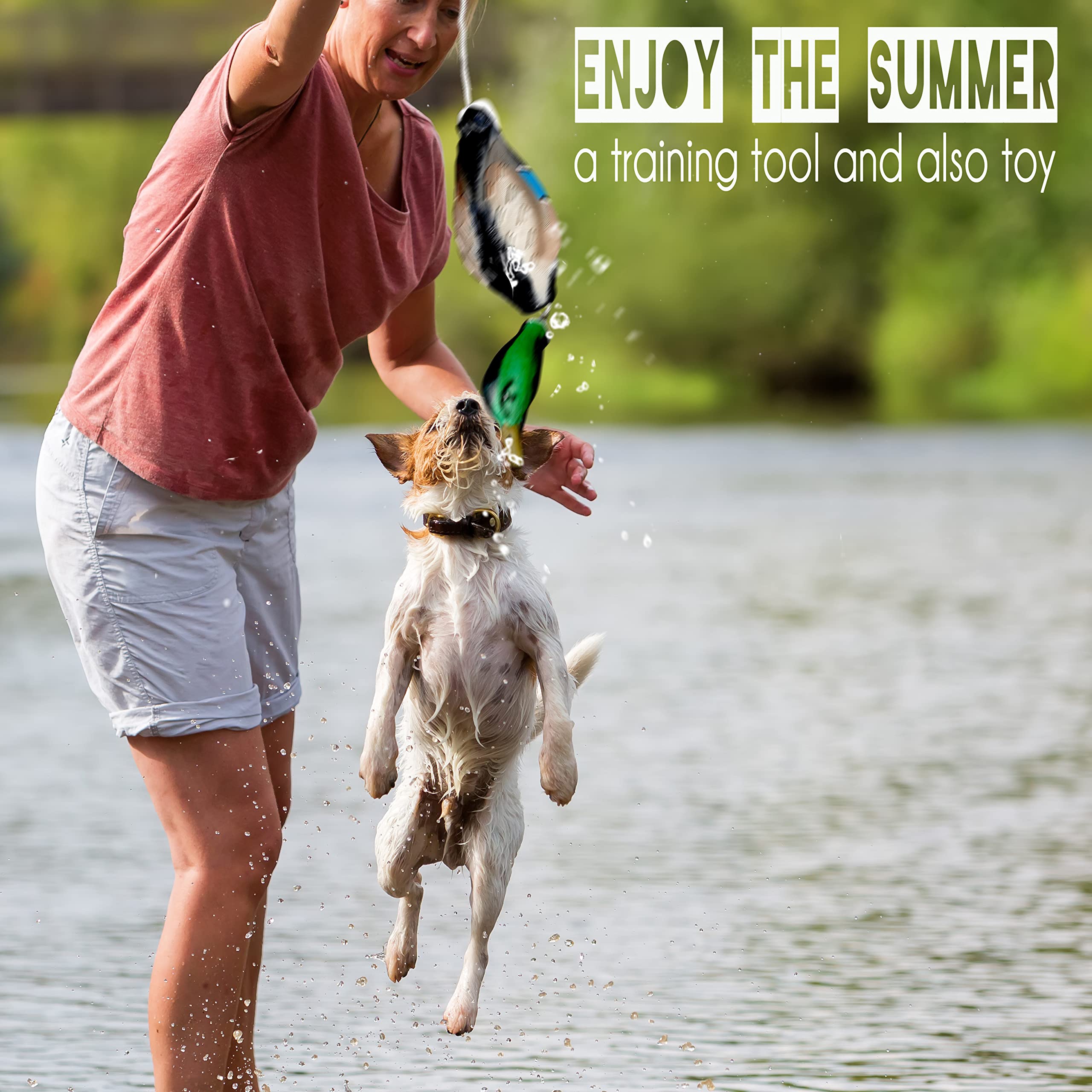 AUSCAMOTEK Duck Dummy Bumper scent-injection, engages dogs with waterfowl scents during sessions.