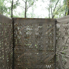 AUSCAMOTEK ground blind adjustable height 30–60 inches for sitting or standing shots.
