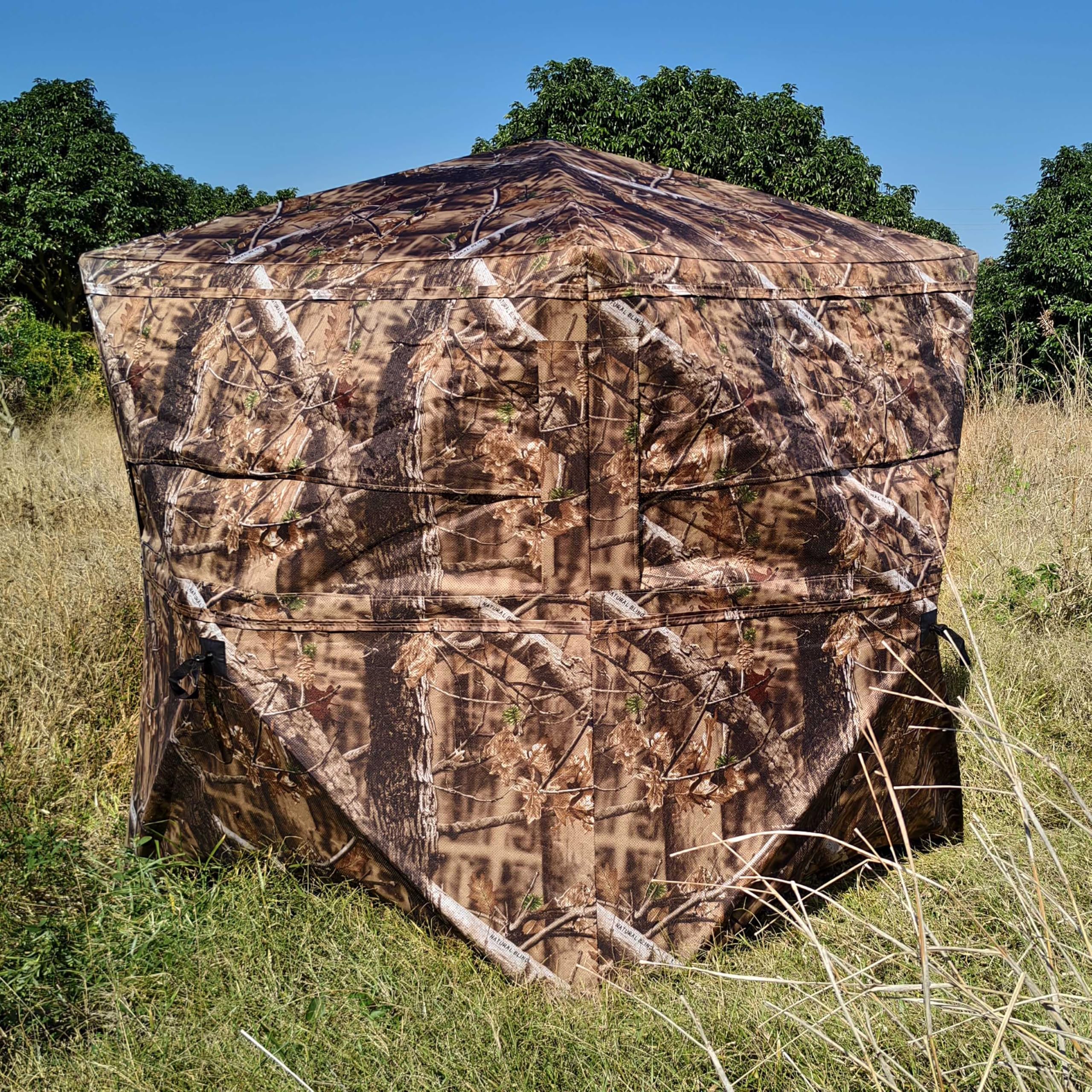 AUSCAMOTEK ground blind suited for remote hunting spots with concealment.