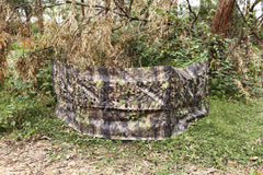 AUSCAMOTEK ground blind steel telescoping stakes ensure stable setup in wind.