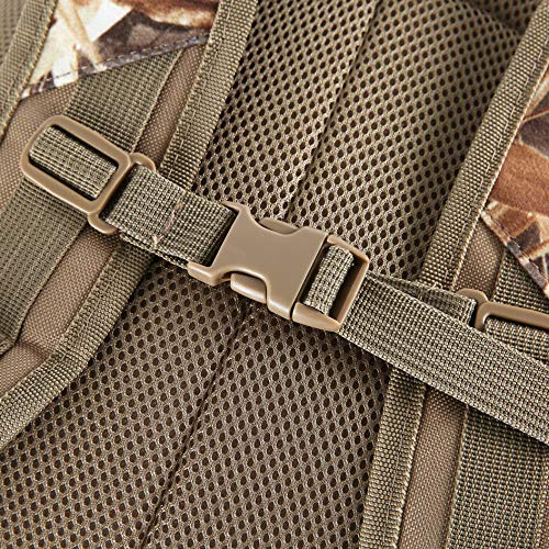 AUSCAMOTEK hunting backpack padded shoulder straps ensure comfortable carry.