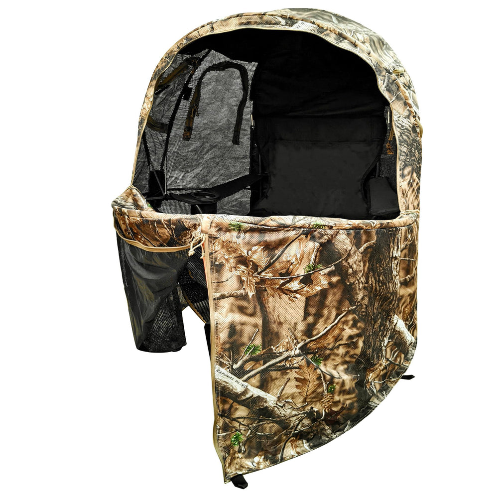 AUSCAMOTEK ground blind portable construction supports easy field transport.