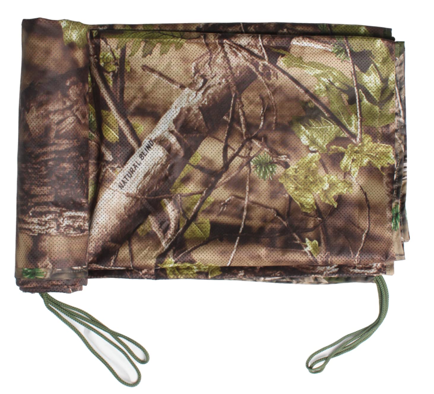 AUSCAMOTEK one-way camouflage mesh in use for ground blind concealment during hunting