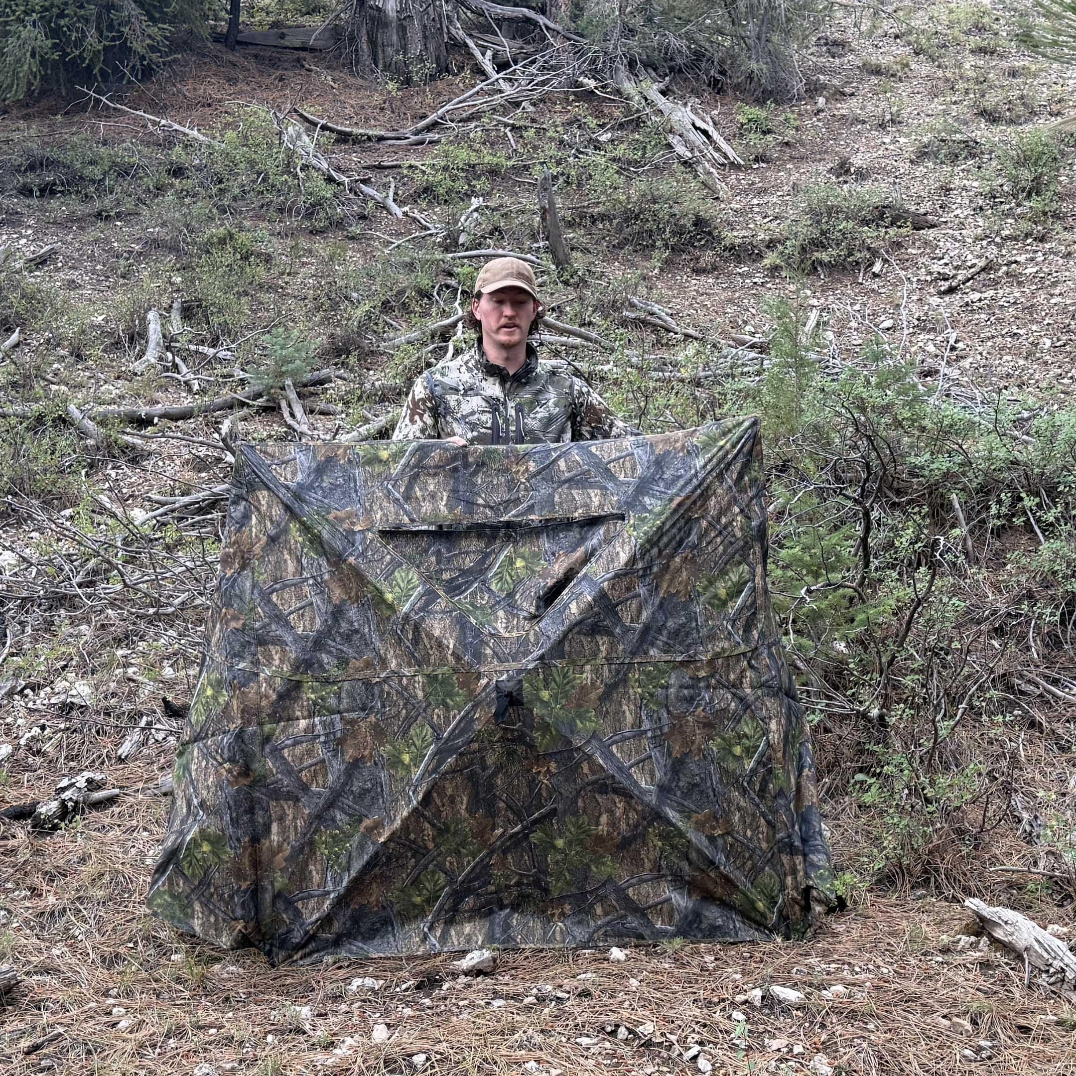 AUSCAMOTEK open-field sight-line shows unobstructed view while staying hidden.