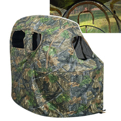 AUSCAMOTEK see-through blind with built-in chair enables discreet observation in the field.