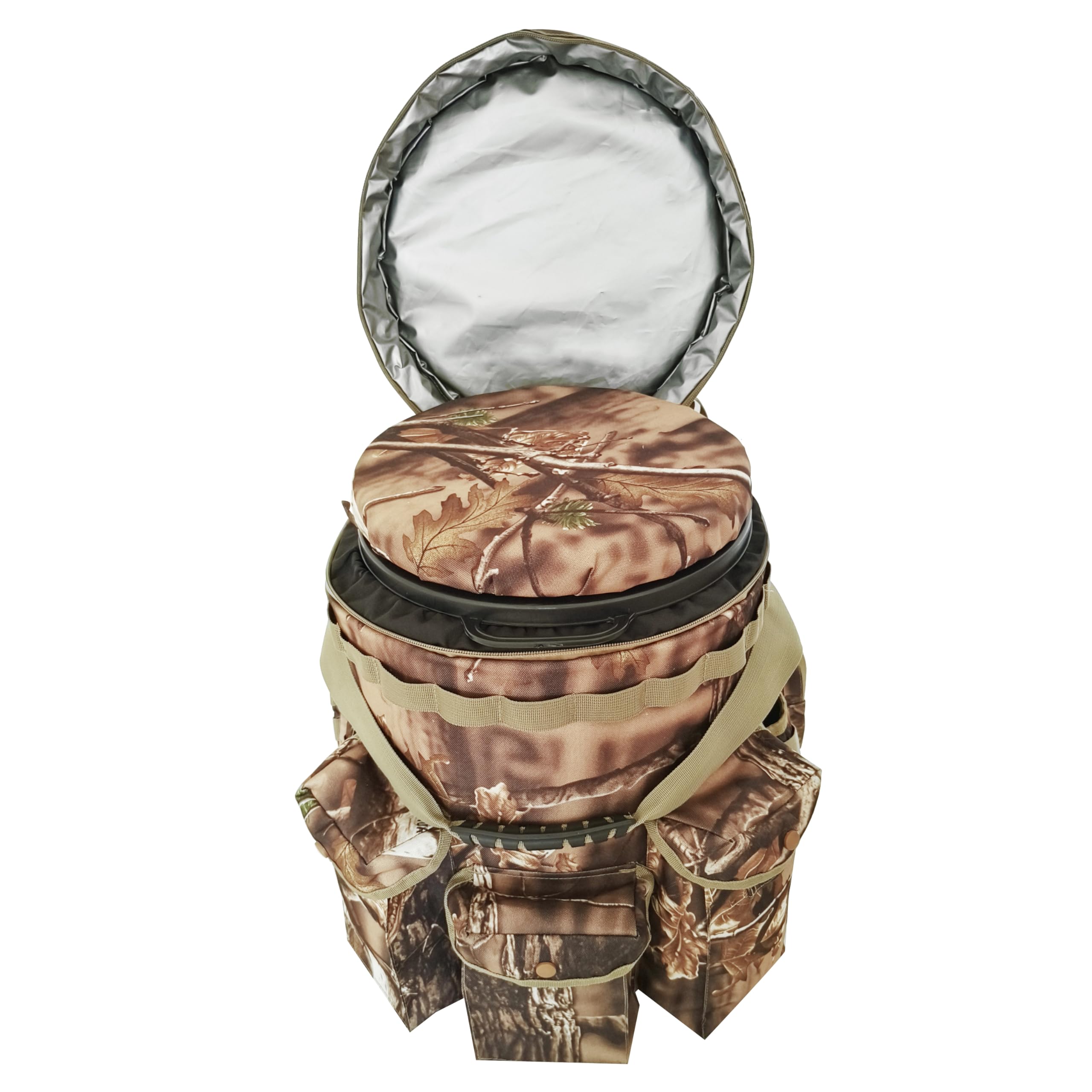 AUSCAMOTEK side mesh pockets hold water bottles and gear.