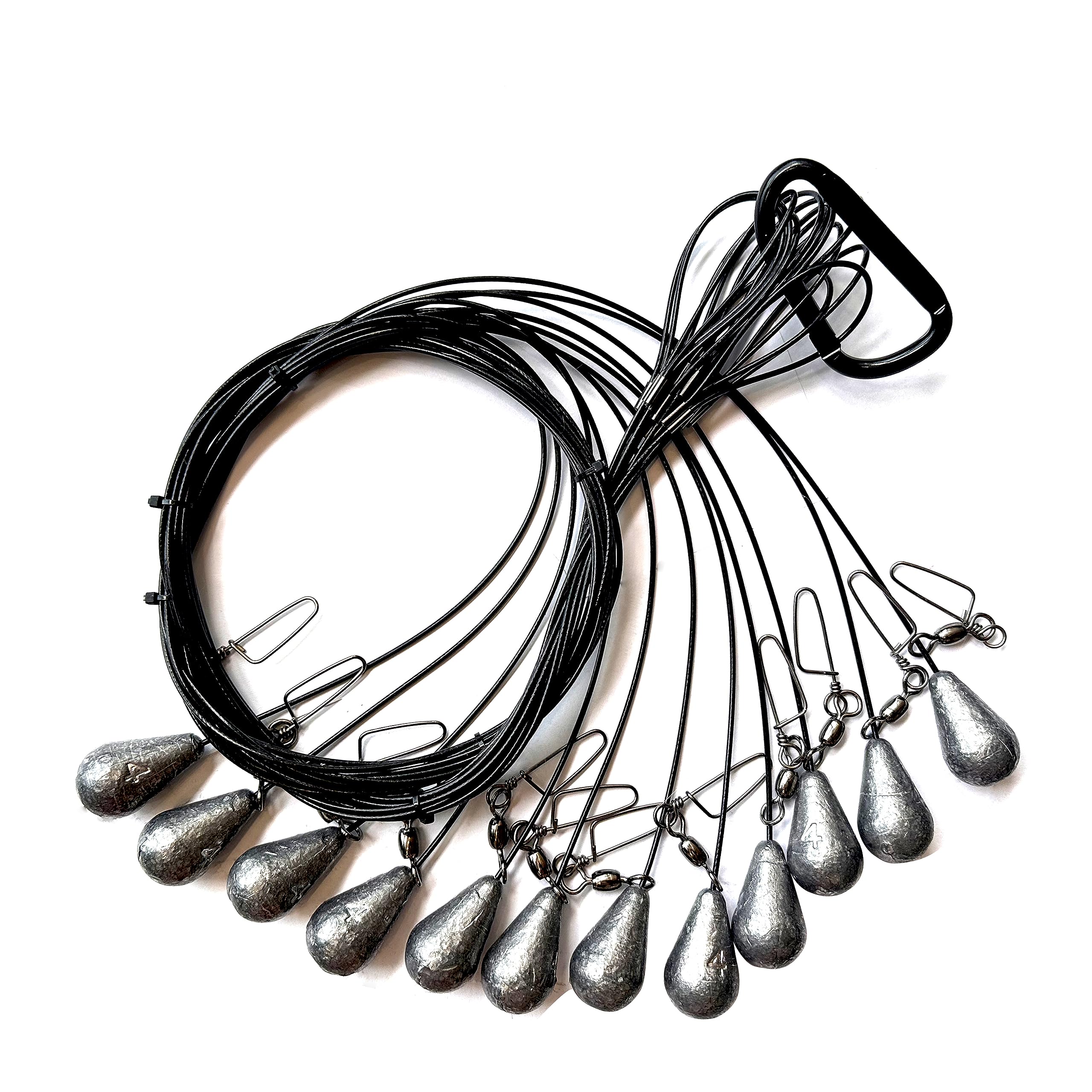 Auscamotek tangle-free Texas rig closeup highlights durable steel cord for easy decoy handling.