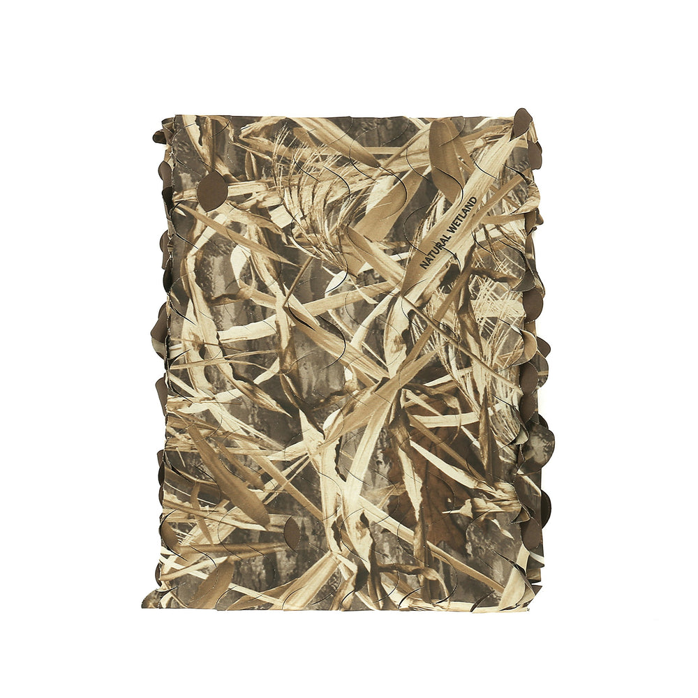 AUSCAMOTEK tree-stand concealment net wrapped for hidden sits and hunts.