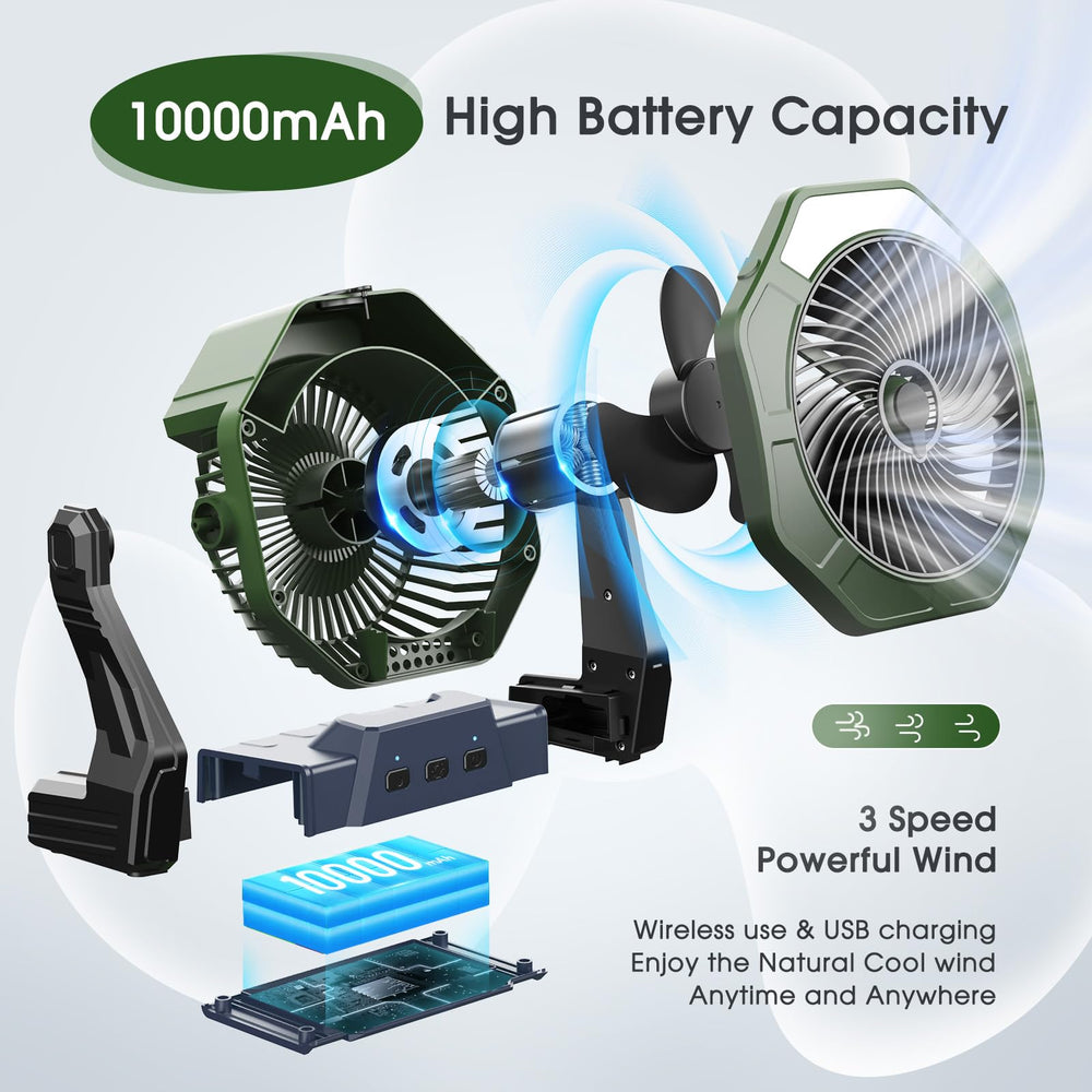 Ausic 3-speed wind operation demonstrating adjustable cooling power.