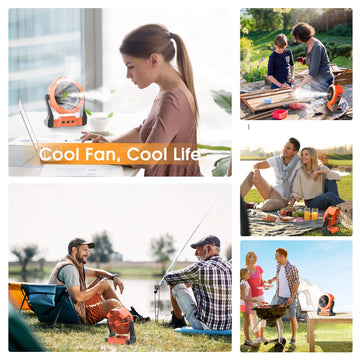 Ausic multi-use outdoor fan with USB compatibility for devices