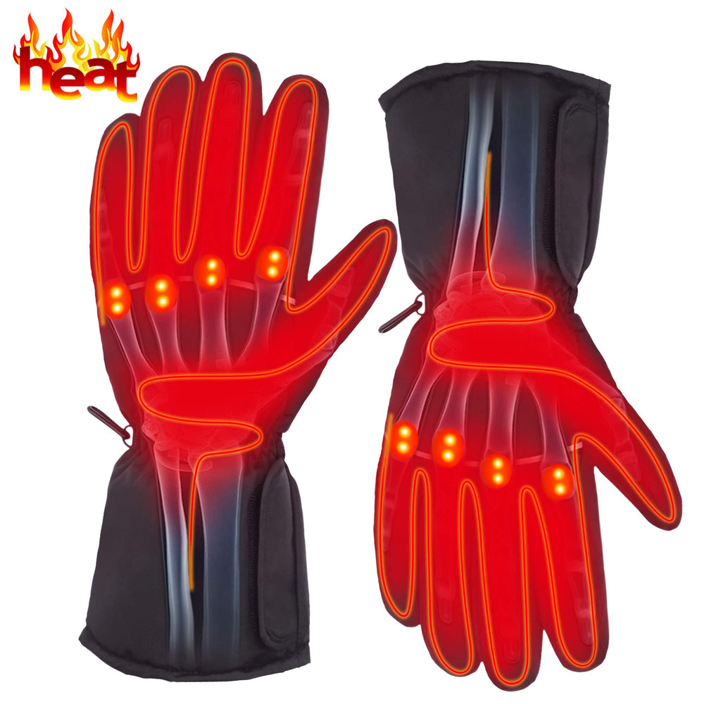 Autocastle battery heated gloves package with gloves and battery boxes for warmth