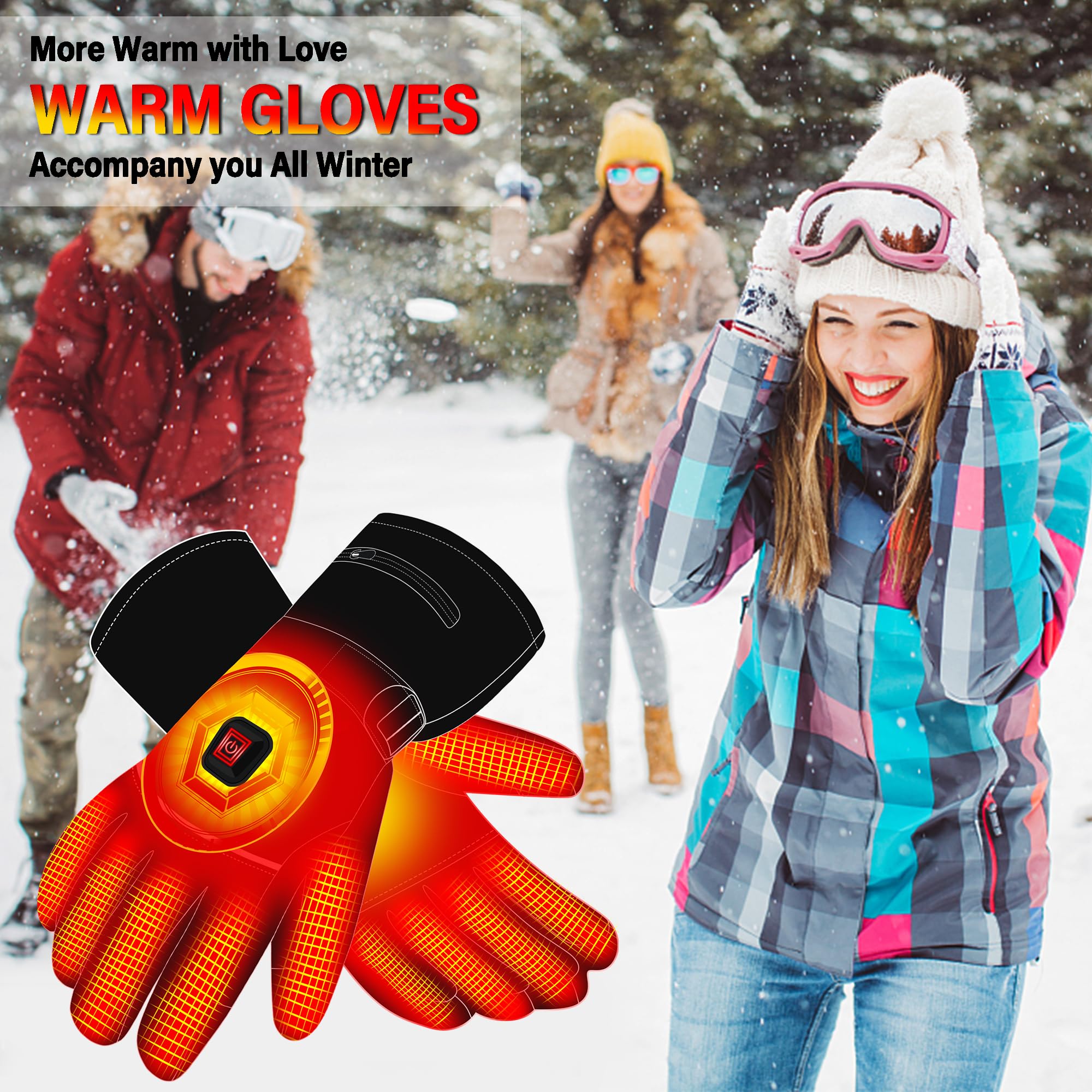 Autocastle heated gloves XL size fits a range of hands.