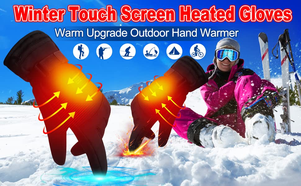 Autocastle winter gift ready heated gloves displayed as a gift set