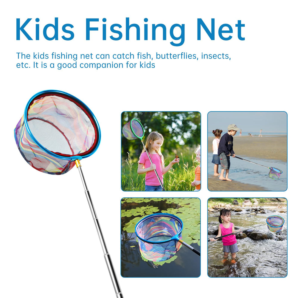 Two nets and two foldable silicone buckets for outdoor use