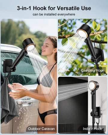 AUTOPkio battery-display clearly shows status and temperature for easy, informed shower control.