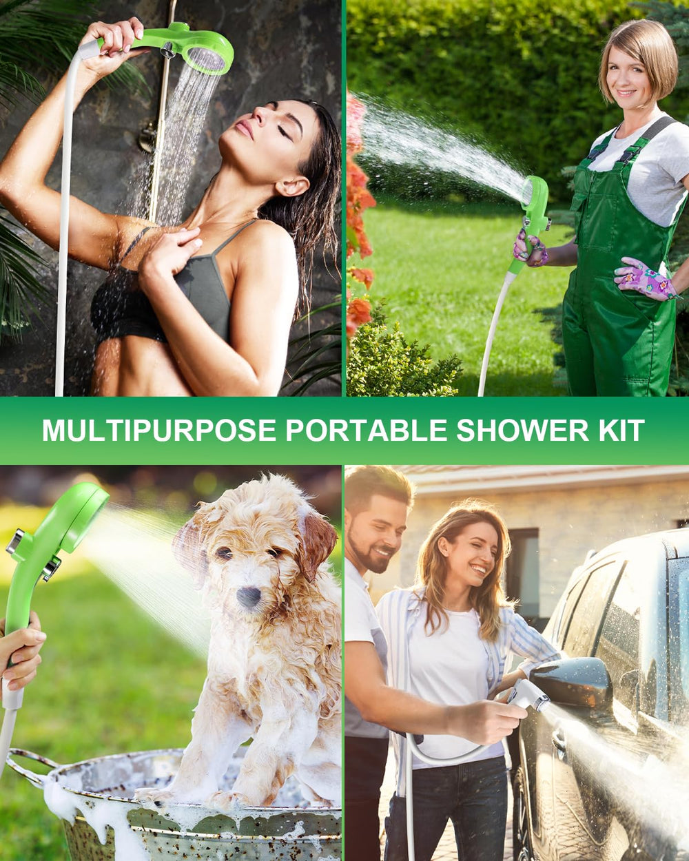 AUTOPkio camping shower hanging-bracket enables easy drying and setup.
