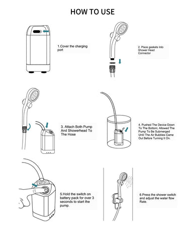 AUTOPkio camping shower multiuse supports camping, pet baths, and car washes.