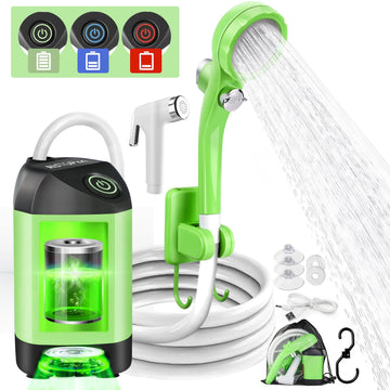 AUTOPkio camping shower pump provides reliable pressurized flow for outdoor cleaning.