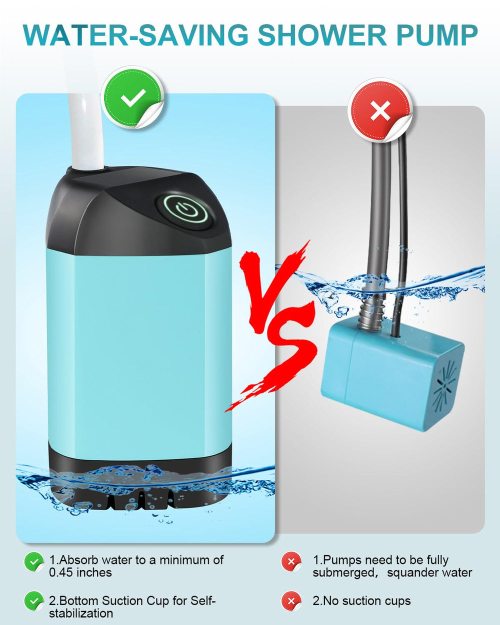AUTOPkio IPX7 waterproof camping shower endures wet outdoor use.