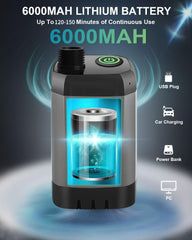 AUTOPkio camping shower LED display highlights battery, temperature, and mode for easy monitoring
