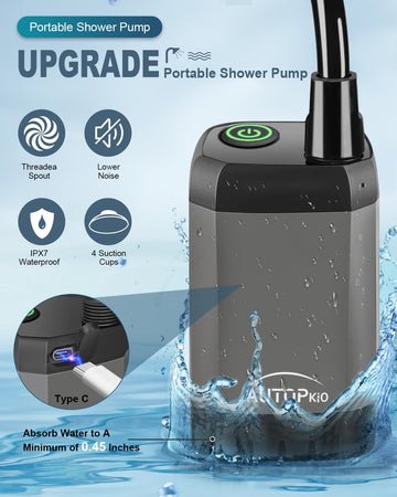 AUTOPkio multifunctional shower holder attached to car window for hands-free washing