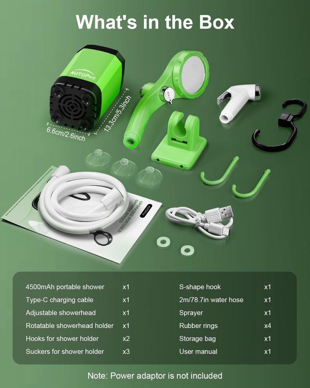 AUTOPkio USB-C charging enables fast recharges on the go