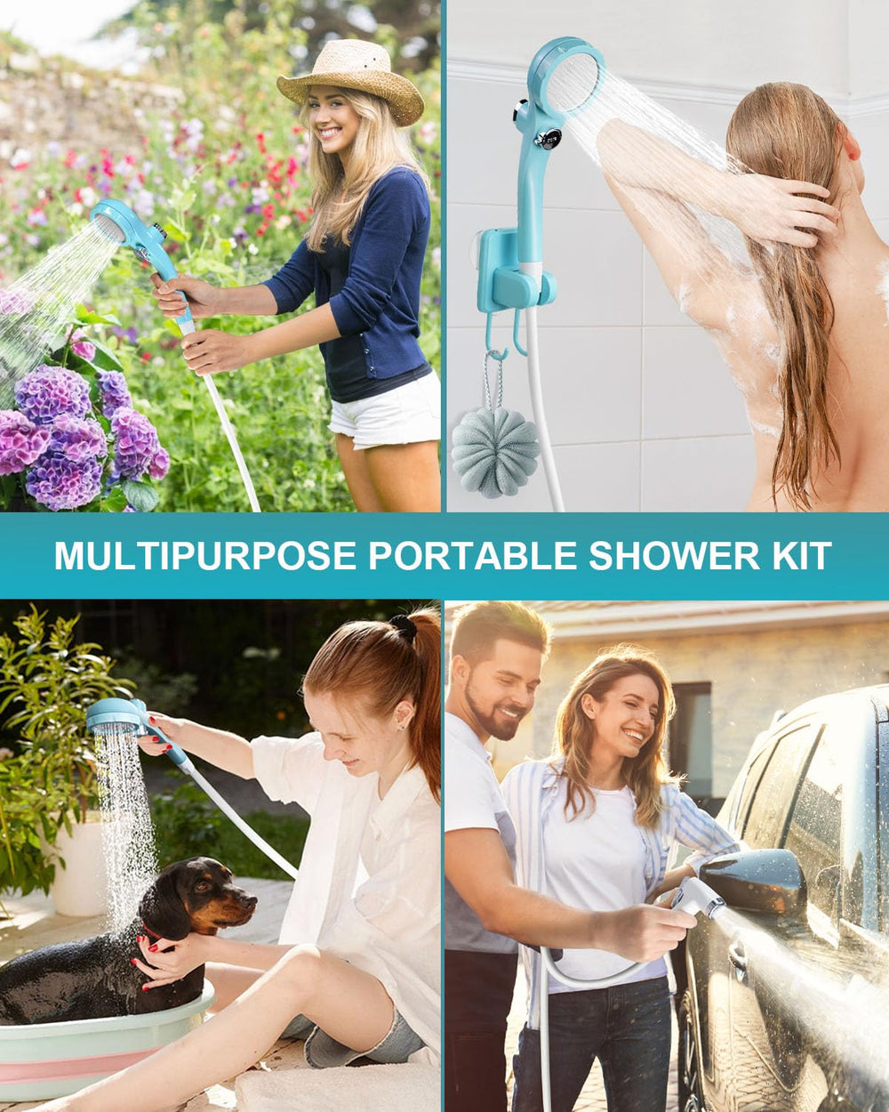 AUTOPkio rechargeable shower battery 4500mAh supports long off-grid use.