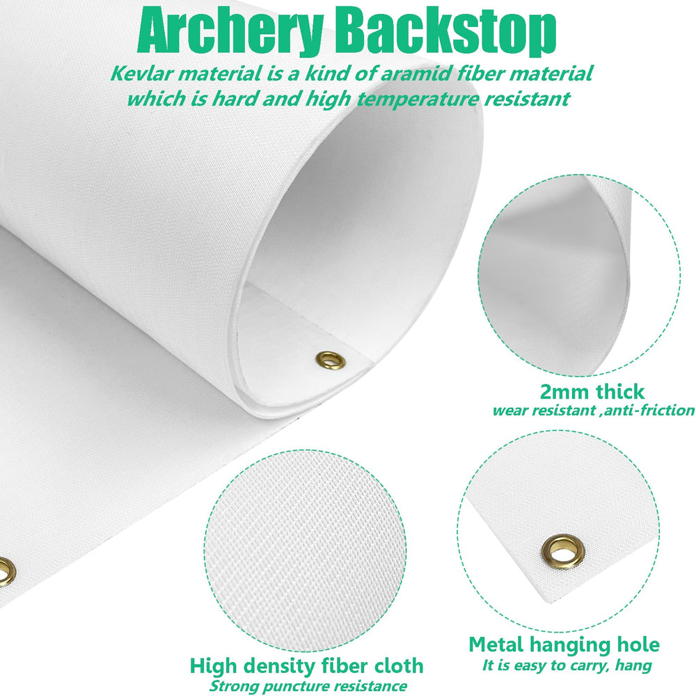 AUXHDK Archery Backstop edges with reinforced grommets for secure hanging