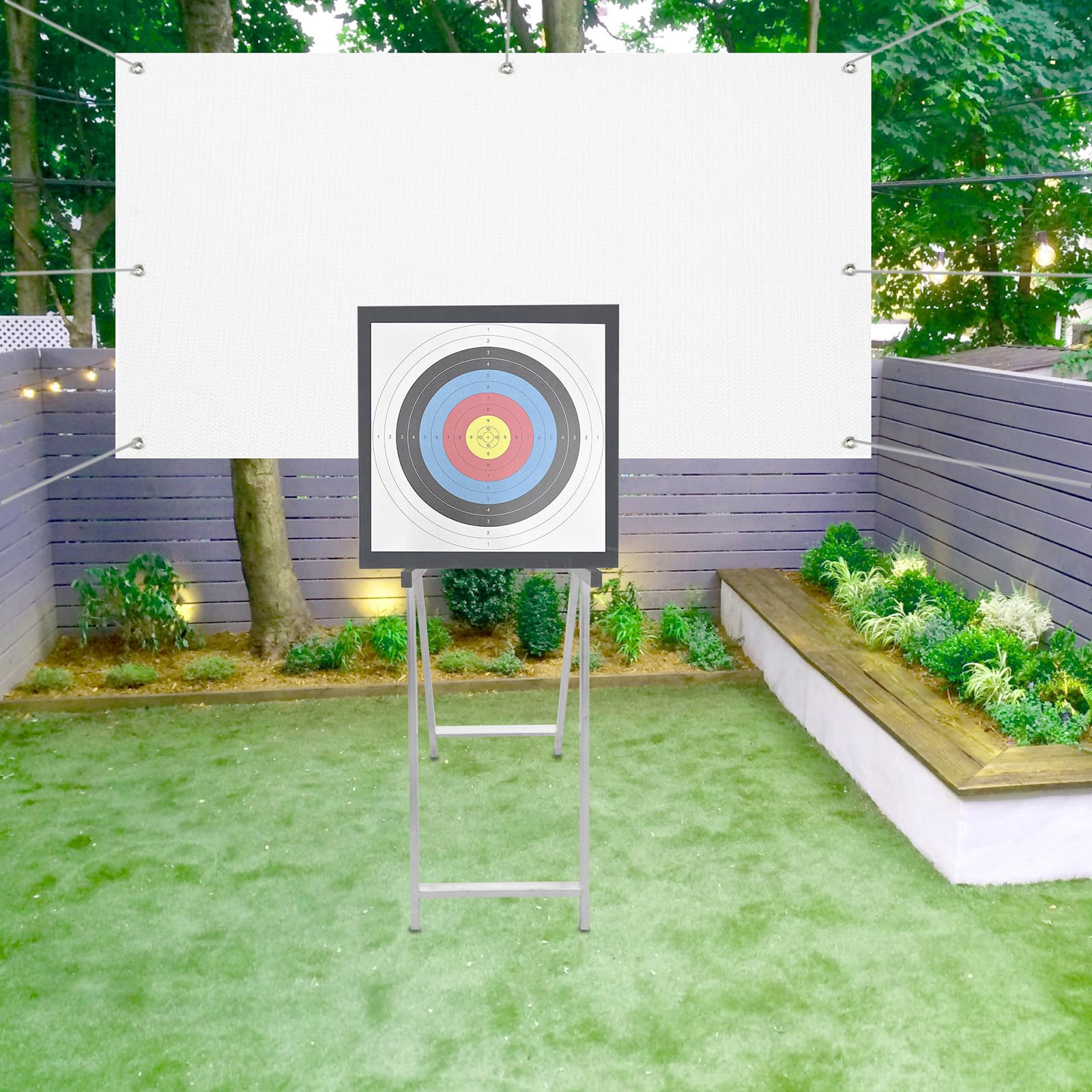 AUXHDK Archery Backstop impact area close-up showing arrow catch area